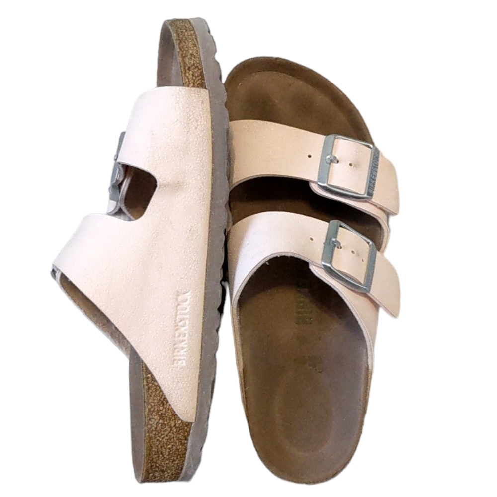 Birkenstock Women's Arizona Vegan Birkibuc Light Rose EU 38 US 7-7.5 Regular - Picture 7 of 8